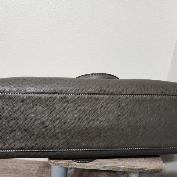 Umoda Gray Studded Laptop Bag Faux Leather - Picture 7 of 10